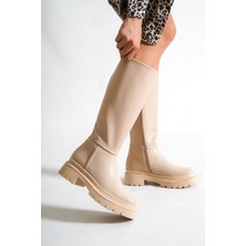 Hera Shoes Hera Kadın Krem Çizme