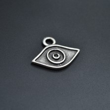 Minimal Göz Kolye Ucu - Antik Gümüş Kaplama - Kod:116