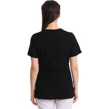 Wio Uniform Irıs- Kadın Likralı Siyah Medikal Üst
