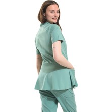 Wio Uniform Azelıa - Kadın Likralı Mint Yeşili Üniforma Üst