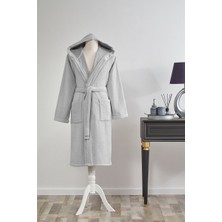 Özdilek Bright Kapüşonlu Kadife Bornoz L Beden