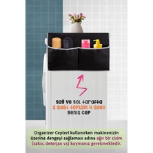 Palm Design Çamaşır Makinesi Örtüsü 4 Cepli Banyo Düzenleyici Organizer Buzdolabı Örtüsü Depolama Hurç