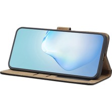 Seashell Digital Samsung Galaxy S21+ 5g Flip Cüzdan Kılıfı, Iş Tarzı Cowhide Doku Pu Deri Telefon Stand Kapağı Strap-Black (Yurt Dışından)