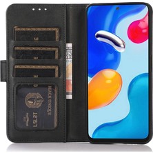 Seashell Digital Samsung Galaxy A04E 4g Cowhide Doku Telefon Stand Cüzdan Kılıfı Pu Deri+Tpu Koruyucu Kapak Black (Yurt Dışından)