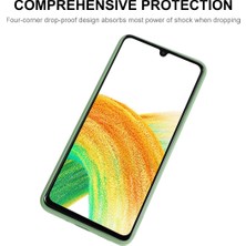 Seashell Digital Samsung Galaxy A33 5g Anti-Fall Silikon Kılıf Düz Kenar Sıvı Kesin Kesim Iyi Korunmuş Telefon Geri Kapak Işığı Yeşil (Yurt Dışından)