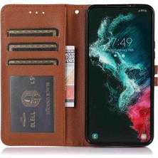 Seashell Digital Samsung Galaxy A33 Için 5g Cross Doku Deri Stand Özellik Kılıf Cüzdanı Kuşa Karşı Koruyucu Telefon Kapağı Strap-Brown (Yurt Dışından)