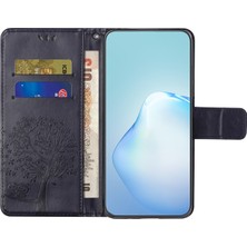 Seashell Digital Samsung Galaxy A04E Için 4G/F04 4G/M04 4g Baskılı Baykuş Ağacı Desen Anti-Çizelge Pu Deri Cüzdan Görüntüleme Standı Fingerprint Koruyucu Case-Dark Mor Mor (Yurt Dışından)