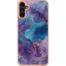 Seashell Digital Samsung Galaxy A34 Için 5g Bırak-Kötü Elektraplatma Çerçevesi Tpu Kapak 2.0mm Imd Mermer Desen Cep Telefonu Kılıf Etme (Yurt Dışından)