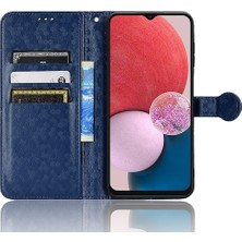 Seashell Digital Samsung Galaxy A13 Için 4g Dot Dokulu Istiyorum Telefon Kapak Kapak Kaynak Pu Deri Deri Stand Cüzdan Telefon Vaka Sapfire (Yurt Dışından)