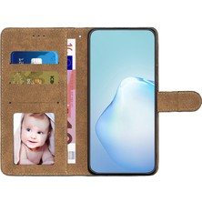 Seashell Digital Samsung Galaxy A04S Için 4g (164.7 x 76.7 x 9.1 Mm) Koruyucu Telefon Kasası Çılgın At Doku Pu Deri Kapak Anti-Drop Cüzdan Stand Kılıfı Strap-Rose Altın (Yurt Dışından)