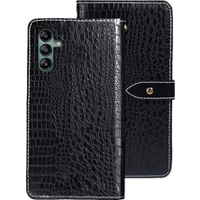 Seashell Digital Samsung Galaxy A04S Için Idewei 4g (164.7 x 76.7 x 9.1 Mm) Timsah Doku Pu Deri Deri Cüzdan Telefon Kılıfı Stand Manyetik Koruyucu Folio Kapak Black (Yurt Dışından)