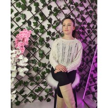 Mia Butik Örgü Ajurlu Kazak