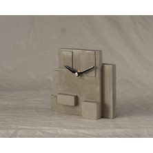 Zekk Atelye Mondrian Temalı Kübik Beton Masa Saati