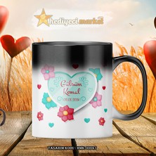 Hediyeci Market Kişiye Özel Sevgililer Günü Temalı Sihirli Kupa Bardak - HMK-00047