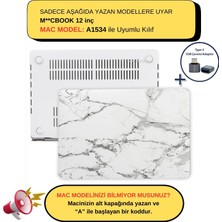 McStorey Macbook Kılıf 12 inç A1534 ile Uyumlu Mermer