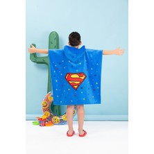 Özdilek Superman Rocket Lisanslı Kadife Çocuk Panço 4/9 Yaş