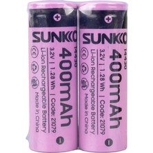 Sunkko Ifr 3.2 Volt 400 Mah 14430 Şarj Edilebilir Pil (2li Paket)