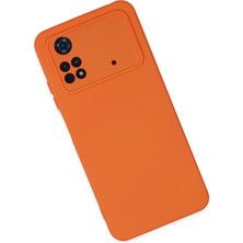 Newface Xiaomi Poco M4 Pro 4g Kılıf Nano Içi Kadife  Silikon - Turuncu 277097