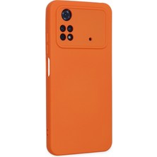 Newface Xiaomi Poco M4 Pro 4g Kılıf Nano Içi Kadife  Silikon - Turuncu 277097