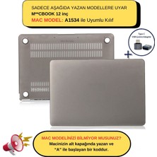 McStorey Macbook Kılıf 12 inç A1534 ile Uyumlu Mat