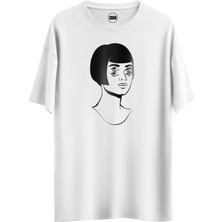 Noicasuale Girl Eye  Tasarım Dijital Baskılı Regular Relax T-Shirt