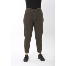 Cedy Denım Kadın Büyük Beden Pileli Mom Jean Pantolon C600