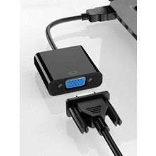 Platoon HDMI To VGA Aux Ses Destekli Çevirici Dönüştürücü