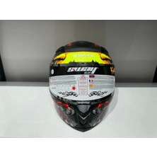 Sway Kask Sway Sw 820 Venom Full Face Gümüş Vizör