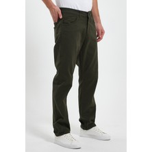 The Season TheSeason Erkek Haki Gabardin Relaxed Esnek Keten Baggy Pantolon