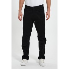 The Season TheSeason Erkek Siyah Gabardin Relaxed Esnek Keten Baggy Pantolon
