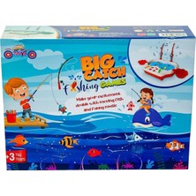 Müzikli, Havuzda Balık Yakalama Oyunu, 8 Balık ve 2 Oltalı - Big Catch Fishing Game,mavi