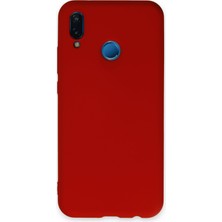 Newface Huawei P20 Lite Kılıf Nano Içi Kadife  Silikon - Kırmızı 277097