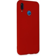 Newface Huawei P20 Lite Kılıf Nano Içi Kadife  Silikon - Kırmızı 277097