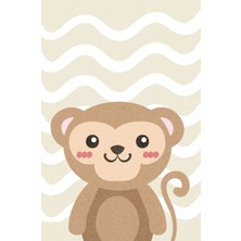 Halımax Cino 88 Kahve Krem Sevimli Ayıcık Çocuk Oyun Odası Halısı