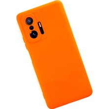 Newface Xiaomi Mi 11T Kılıf Nano Içi Kadife  Silikon - Turuncu 277097