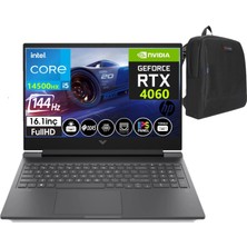 Hp Victus 16-R1056NT 14.nesil Intel I5-14500HX 64GB Ddr5 Ram 512GB SSD 8gb RTX4060 16.1 Inç 144Hz IPS Fhd Freedos Taşınabilir Bilgisayar VCS9J258EAW07+WEBLEGELSINÇANTA