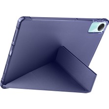 FUJİMAX Xiaomi Redmi Pad Se 11 İnç Kılıf Yatay ve Dikey Standlı Uyku Modlu Kalemlikli Trifold Arkası Soft Silikon Smart Kılıf