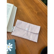Sumicorn Design Pudra Pötikareli Yıkanabilir Çıtçıt Detaylı Ped Çantası, Mini Cüzdan, Çanta Içi Düzenleyici