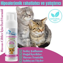 Pets Fav Hipoalerjenik Hassas Ciltler Için Doğal ve Organik Kuru Köpük Yavru Kedi Şampuanı