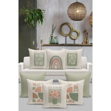 Filamente 8'Li Kırlent Kılıf Seti Çift Taraflı Dijital Baskılı (Yüksek  Mikropetek Kumaş)