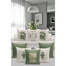 Filamente 8'Li Kırlent Kılıf Seti Çift Taraflı Dijital Baskılı