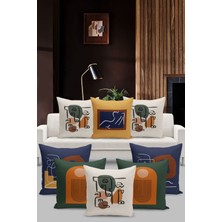 Filamente 8'Li Kırlent Kılıf Seti Çift Taraflı Dijital Baskılı