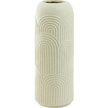 Laromita Decoration Dıego Seramik Vazo Krem / M