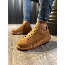 Up Shop Yüksek Taban Günlük Ayakkabı 044 Taba Süet