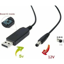 Ulu Bilgisayar 5V To 12V Dc USB Voltaj Yükseltici Çevirici Adaptör Kablo