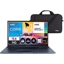 Asus Vivobook 15 X1502ZA-EJ1644 Intel Core I5 1235U 16GB 256GB SSD Windows 11 Pro 15.6" Fhd Taşınabilir Bilgisayar Csrtech Çanta Hediye