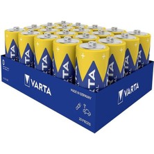 Varta 4020 Industrial D Büyük Boy Pro Alkalin Pil 20'li Paket-Erpilsan