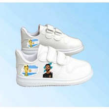 Amazoon Desing Takım Messi Baskılı Çocuk Spor Ayakkabı Sneaker