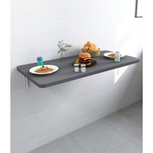 Kydonia Home 60X90 cm 4 Köşesi Oval Duvara Monte Kırma Katlanır Masa