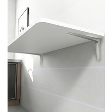 Kydonia Home 60X90 cm 4 Köşesi Oval Duvara Monte Kırma Katlanır Masa